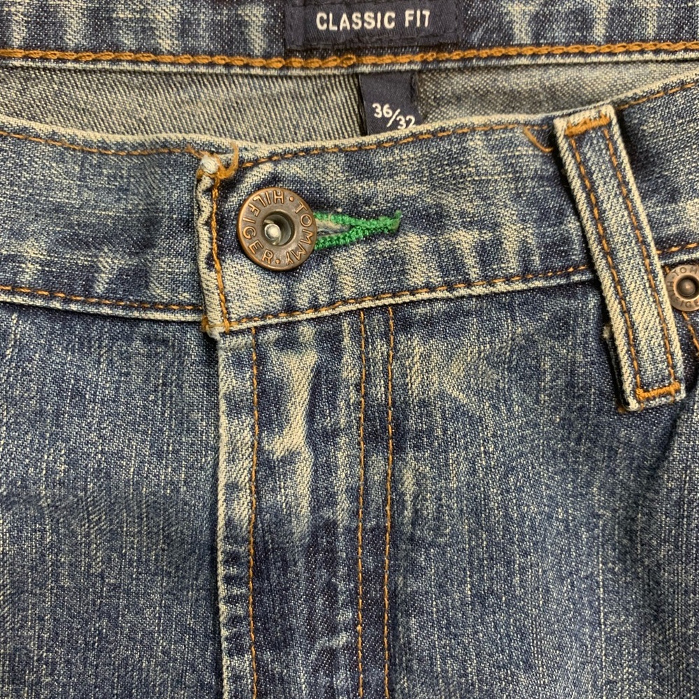 Tommy Hilfiger Blue Jeans Mens 36 X 32 Classic Fit Straight Leg Vintage - Picture 5 of 9